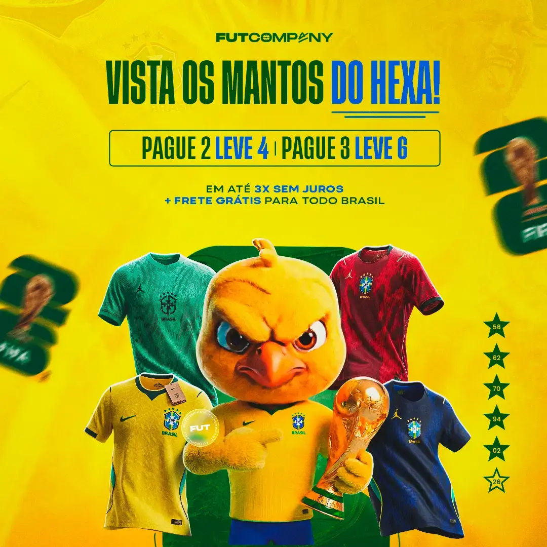 Vista os mantos do Hexa